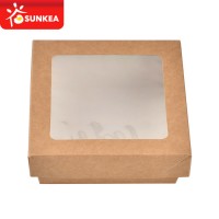 Kraft paper clear window biscuit / cookie / cake box