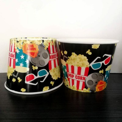 Disposable custom printed popcorn large capacity snacks disposable paper bucket