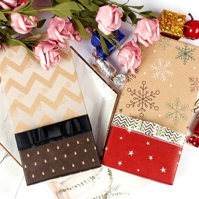 High quality design fashional christmas colorful printing kraft wrapping paper